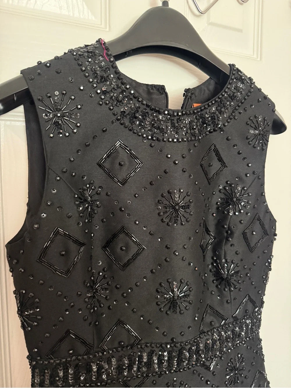 Tory Burch Black Beaded Sleeveless Dress